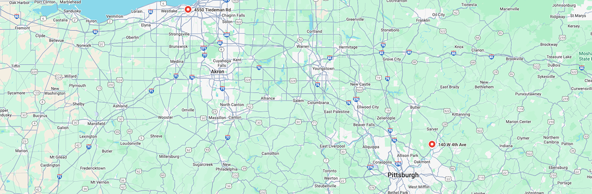 Weleski locations - Pittsburgh, PA and Cleveland, OH